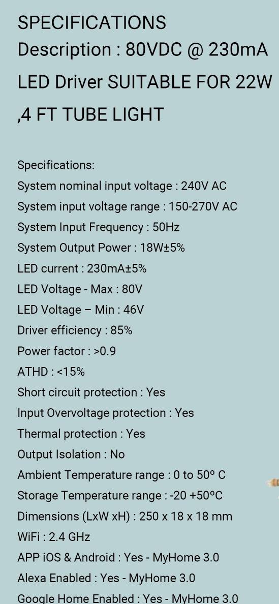 SMART TUBE LIGHTING DRIVERS